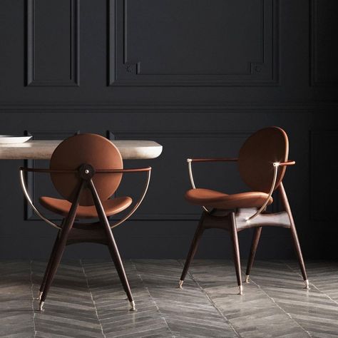 Product Design & Decor on Instagram: “Circle Dining Chair by Overgaard & Dyrman ❤” Circle Chair, Chaise Design, Wood Dining Chairs, Restaurant Interior, Wood Chair, Interior Inspo, Home Decor Furniture, Furniture Chair, Chair Design