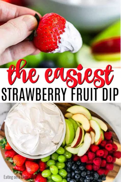 Vanilla Fruit Dip, Strawberry Fruit Dips, Yogurt Fruit Dip, Pizza Fruit, Easy Fruit Dip, Fruit Dips, Chips Dip, Best Fruit Salad, Vanilla Fruit