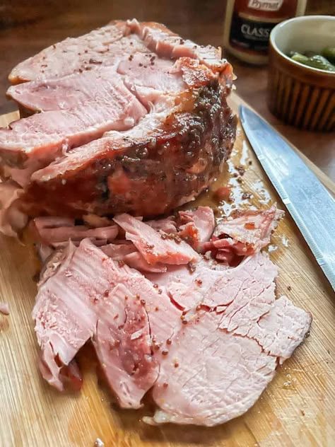 Slow Cooker Coca-Cola Ham Ham In Coke, Coke Ham, Coca Cola Ham, Cola Ham, How To Cook Gammon, Ham In The Oven, Roasted Carrots And Parsnips, Diet Cola, Slow Cooker Ham