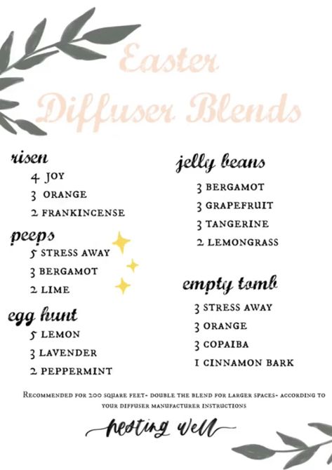 Easter Diffuser Blends Young Living, Easter Oil Blends, Easter Diffuser Blends, Spring Diffuser Blends, Diffuser Blends Young Living, Doterra Essential Oils Recipes, Essential Oils Guide, Young Living Essential Oils Recipes, Essential Oil Diffuser Blends Recipes