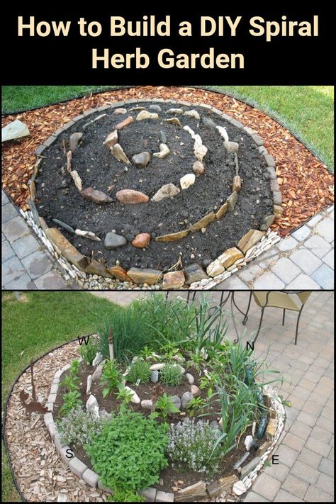 Growing An Herb Garden, Backyard Herb Garden, Herb Spiral, Spiral Garden, Witchy Garden, Small Herb Gardens, Medicinal Herbs Garden, Herb Garden In Kitchen, Garden Rustic