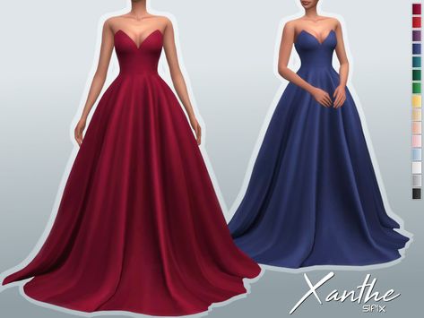 Sims 4 Wedding Dress, Camilla Dress, Pelo Sims, Sims 4 Dresses, Look Formal, Sims Four, Sims4 Clothes, Sims 4 Collections, Sims Hair