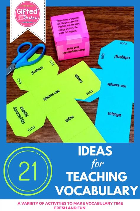 Fun Ways To Teach Vocabulary, Teaching Vocabulary Activities, Academic Vocabulary Activities, Teaching Math Vocabulary, Vocabulary Strategies, Reading Vocabulary, Vocabulary Book, Academic Vocabulary, Vocabulary Instruction