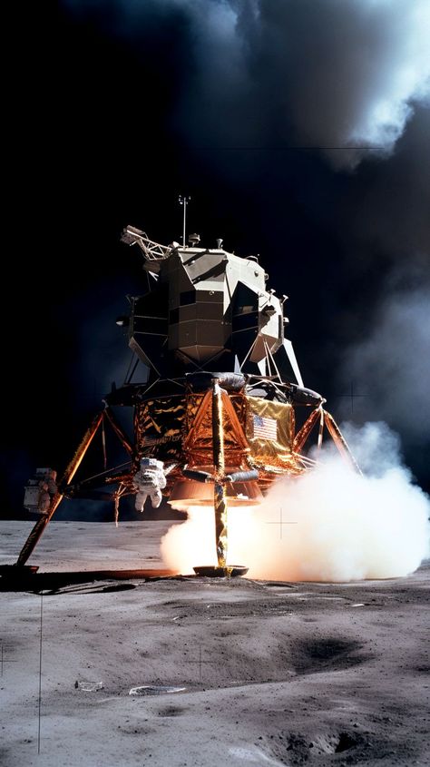 #OnThisDay in 1969, Apollo 11's lunar module, Eagle, landed on the moon, forever imprinting its mark on human history. A giant leap for mankind! 🚀🌕 #Apollo11 #MoonLanding #SpaceExploration #HumanAchievement Moon Landing Photos, Apollo 16, Lunar Module, Apollo 11 Moon Landing, Lunar Lander, Lunar Landing, Apollo 11, Moon Landing, Human History