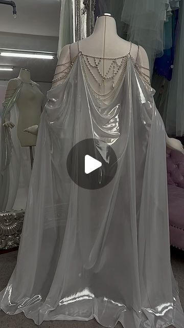 FIREFLY PATH Couture Designer on Instagram: "Custom Liquid Silver Cape for @emackphoto 
#etherealcore #liquidfabric #cape #fantasyaesthetic" Silver Cape, Firefly Path, Liquid Silver, Couture Designers, April 6, Fantasy Aesthetic, Firefly, Cape, Couture