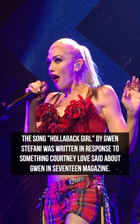 22 Interesting Facts About Famous Songs. Famous Songs, Hollaback Girl, Courtney Love, Seventeen Magazine, Interesting Facts, Facts About, Seventeen, You Never, Fun Facts