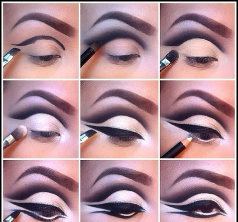 I wanna rock it like a Drag Queen!!! Eyeliner Idea, Double Eyeliner, Mekap Mata, Drag Make-up, Drag Queen Makeup, Make Up Tutorials, Drag Makeup, Queen Makeup, Makijaż Smokey Eye