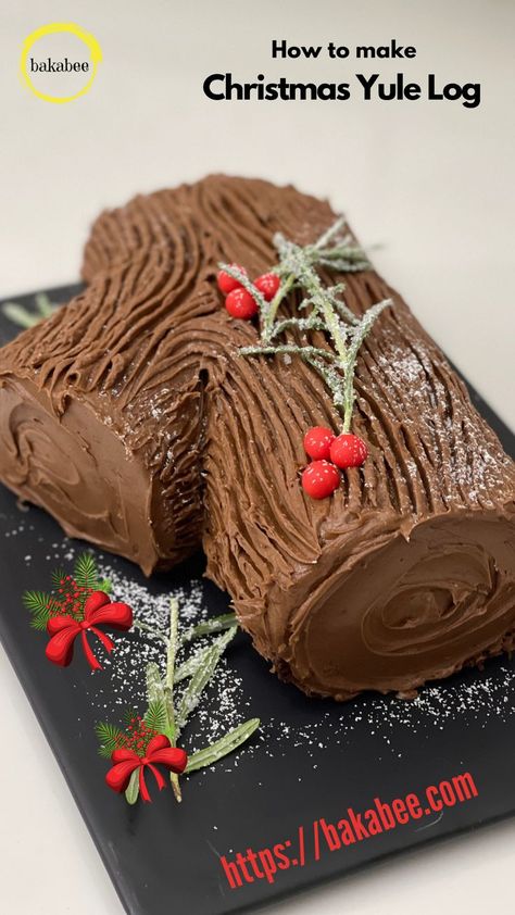 Christmas desserts, chocolate Swiss roll cake, Yule Log Log Cake Recipe, Christmas Yule Log Cake, Yule Log Cake Recipe, Yule Log Recipe, Christmas Yule Log, Chocolate Yule Log, Yule Log Cake, Chocolate Garnishes, Christmas Dinner Menu