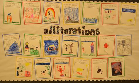 A Place Called Kindergarten: Writing Workshop - Alliterations 2nd Grade Organization, Kindergarten Writing Workshop, Alliteration Activities, Writers Workshop Kindergarten, Literary Activities, Daily 5 Reading, Phonological Awareness Activities, Teach Writing, Elementary My Dear Watson