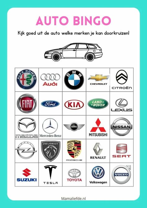 Gratis printables; spelletjes voor onderweg in de auto op reis - Mamaliefde Auto Bingo, Road Trip Bingo, Road Kids, Gratis Printables, Road Trip Activities, Travel Games, Road Trip Fun, Travel With Kids, Chalk Paint