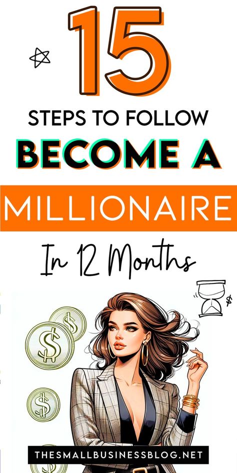 Dreaming of becoming rich? Here's how to become a millionaire in one year in just 15 steps. A realistic guide for ambitious individuals exploring ways to make money and achieve financial success. #howtomakemoneyonline #waystomakemoney #makemoneyonline Financial Literacy Lessons, Millionaire Mindset Quotes, Retirement Advice, Money Saving Techniques, Lottery Winner, Ways To Get Money, Money Management Advice, Become A Millionaire, Money Making Hacks