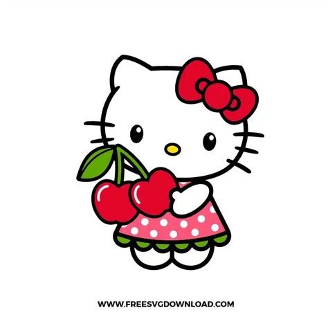 Hello Kitty Svg Free Cricut, Summer Hello Kitty, Cute Boards, Hello Kitty Svg, Svg Images For Cricut, Harry Potter Free, Cricut Cups, Free Svg Images, Images For Cricut