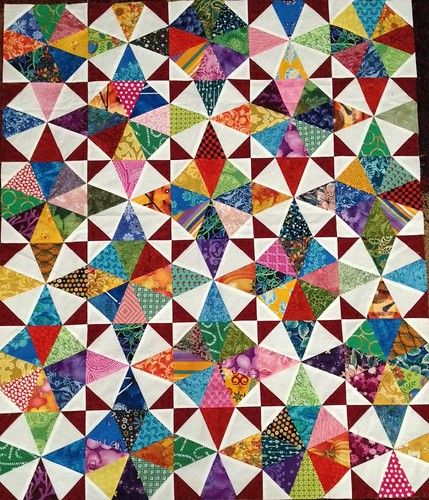 Kaleidoscope Quilt Block, Winding Ways Quilt, Kaleidoscope Quilts, Colchas Quilting, Sea Quilt, Kaleidoscope Quilt, Quilting Designs Patterns, Quilt Modernen, String Quilts