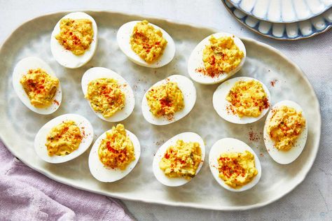 Classic Deviled Eggs Deviled Eggs With Relish, Tailgating Food, Deviled Eggs Recipe Classic, Devilled Eggs, Breakfast Party Foods, Easy Dinner Casseroles, Deviled Eggs Classic, Kitchen Basics, Dinner Side