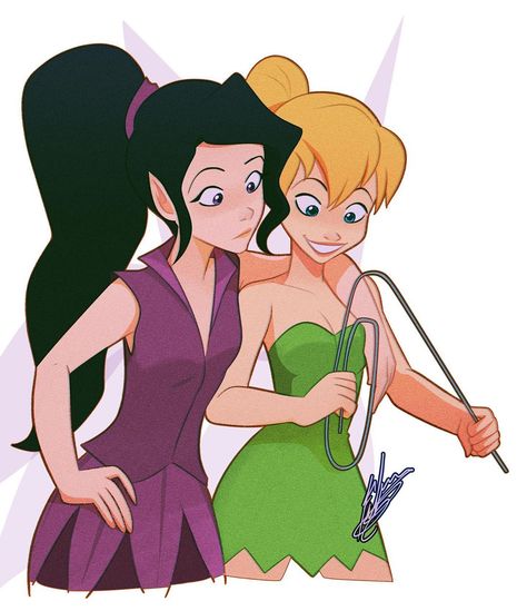 They're a couple, a lesbian fairy couple. Hope u like it!✨ ______________________________ #fanart #disney #tinkerbell #fairy #digitalart… Tinker Bell And Vidia, Tinkerbell Movies, Disney Fairies Pixie Hollow, Tinkerbell Fairy, Disney Ships, Tinkerbell And Friends, Tinkerbell Disney, Disney Tinkerbell, Pixie Hollow