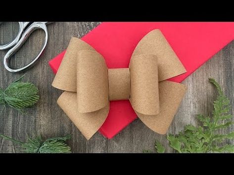 (30) How To Make A Paper Bow | DIY Crafts - YouTube Paper Bows Diy, Giant Bow, Bow Diy, Paper Bow, Brown Paper Bag, Diy Bow, 3d Paper, Big Bows, Work Ideas