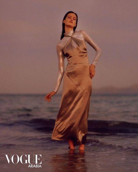 Sunset Fashion, 2023 Makeup, Vogue Arabia, Beach Editorial, Paper Dress, Makeup And Hair, Sunrise Beach, Fashion Photography Editorial, Sunrise Photography