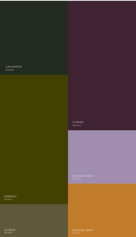 Mustard And Plum Color Palette, Bronze Color Palette, Plum Color Palette, Artist Mood Board, Gold Painted Walls, Dark Green Rooms, Purple Color Combinations, Orange Palette, Yellow Plums