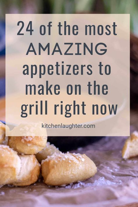 Amazing 24 Grilled appetizers that you need to make now! Fruits, Vegetables, Meats and Cheese are all featured with these delicious grill recipes! via @kitchen laughter Appetizers For Grilling Out, Grilled Appetizers Parties Food, Grill Snacks Appetizers, Grilled Sausage Appetizer, Appetizers On The Grill, Grill Appetizers, Delicious Grill Recipes, Grilling Vegetables On Grill Basket, Grilled Plantains