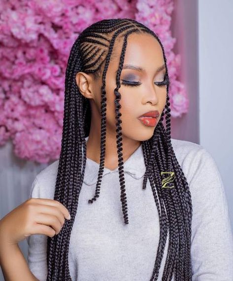 70 Best Black Braided Hairstyles That Turn Heads in 2024 Zumba Hairstyles, Hair Braiding Salon, Sleek Braid, Twist Cornrows, Black Hair Inspiration, Hair St, Feed In Braids Hairstyles, Feed In Braid, Afro Textured Hair