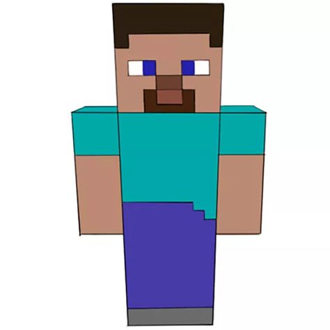 In this step-by-step tutorial, you will learn how to draw Steve from Minecraft. This guide consists of just a few easy and useful steps. Drawing Of Minecraft, Easy Minecraft Drawings, Minecraft Steve Drawing, Diy Minecraft Steve Head, How To Draw Steve, Minecraft Steve Head, Steve From Minecraft, Minecraft Blocks, Minecraft Steve