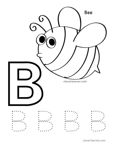 B is for Bee letter practice worksheet for #preschool #children  http://cleverlearner.com/alphabet-themes/b-coloring-and-writing-sheets.html Letter B Practice Preschool, Letter B Homework For Preschool, B Letter Worksheet, Letter B Coloring Sheet, Letter B Worksheets For Preschool, Letter B Activities For Preschool, Letter B Activities, Letter B Coloring Pages, Colouring Activities