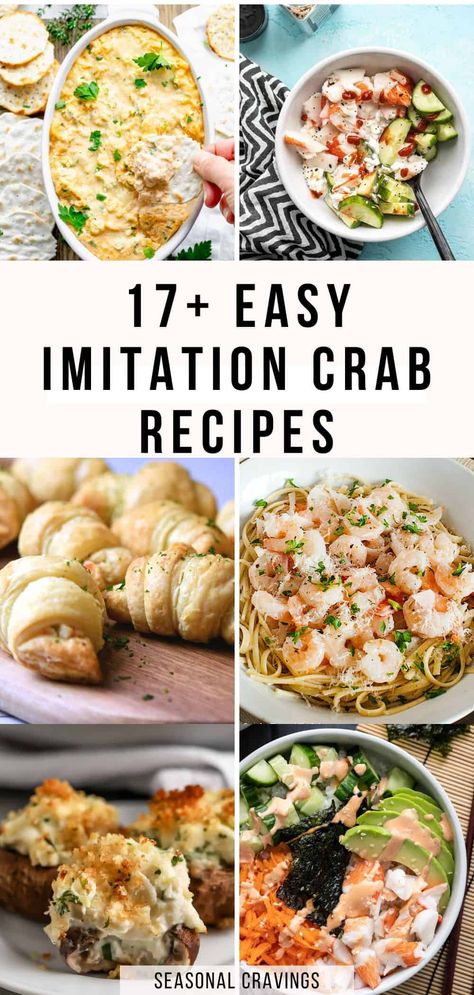 If you're wondering how to use imitation crab, don't worry I've curated a list of the 17+ best imitation crab recipes that are not only easy to make but also taste incredible! Crab Leftover Recipes, Imitatation Crab Recipe Ideas Air Fryer, Mock Crab Recipes, Immation Crab Meat Recipes, Healthy Imitated Crab Recipes, Artificial Crab Meat Recipes, Imation Crab Recipes, Imitated Crab Recipes, Immitation Crab Recipes