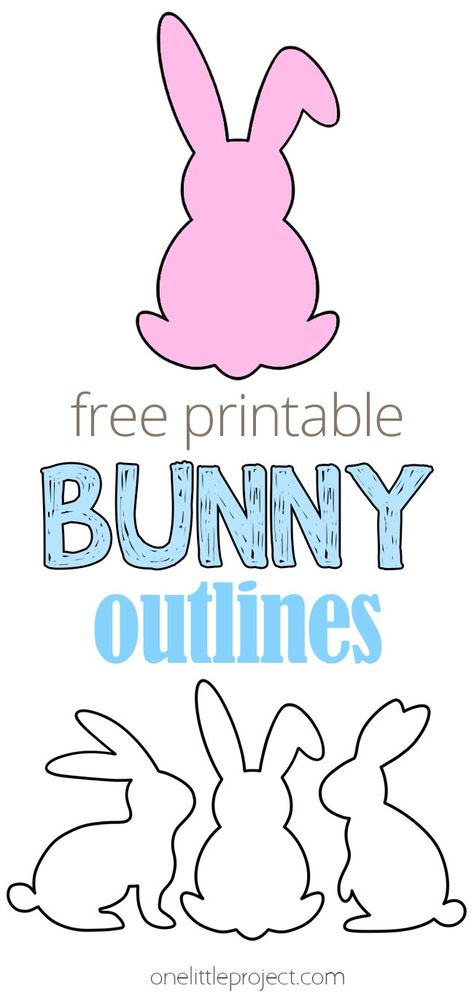 Looking for a bunny outline? We've got 20 pages of bunnies that you can download and print for FREE! There are different bunny designs in all different sizes. Use a bunny template for spring or Easter crafts or for any other activity where you might need a bunny shape. Easy Rabbit Sewing Pattern Free, Bunny Rabbit Applique Patterns, Rabbit Applique Pattern, Applique Bunny Pattern, Easter Quilted Wall Hangings Free Pattern, Free Rabbit Patterns To Sew, Easy Bunny Sewing Pattern, Bunny Images Free Printable, Felt Rabbit Pattern Free