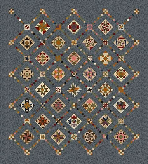 Piecemakers Sampler Block-of-the-Month - by Pam Buda Pam Buda Quilts, Pallet Pumpkin, Quilts Designs, Reproduction Quilts, Inspirational Quilts, Dear Jane Quilt, Pam Buda, Farmers Wife Quilt, Quilt Scraps