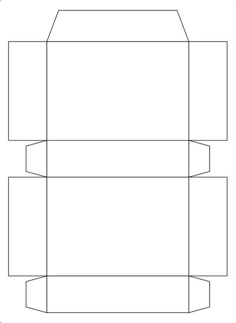 Small Box Template Free Printable, Blind Box Template, Cute Box Template, Paper Box Printable, Template Kotak, Box Cutout Template, Rectangle Box Template, Box Templates Printable Free, Notepad Crafts