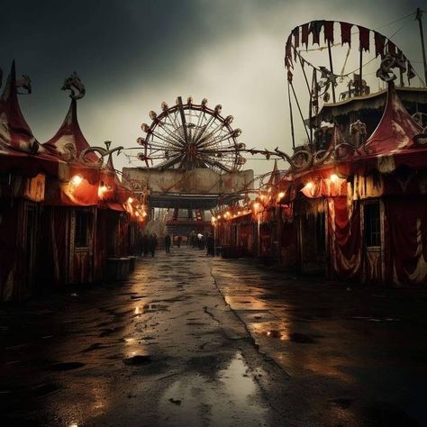 Halloween Carnival Aesthetic, Carnival Horror Aesthetic, Gothic Carnival Aesthetic, Circus Dark Aesthetic, Gothic Circus Aesthetic, Dark Carnival Aesthetic, Carnival Dark Aesthetic, Night Circus Aesthetic, Dnd Circus