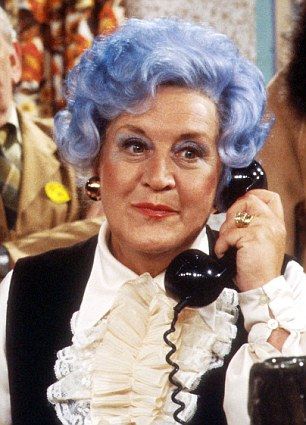 The one-off special is set in 1988 and picks up where the comedy last left off, following the misadventures of the retail staff in a fictional department store. Pictured: Mollie Sugden as Mrs Slocombe in the original British Tv Comedies, English Comedy, Are You Being Served, British Sitcoms, Keeping Up Appearances, British Comedy, British Tv, Comedy Tv, British Actresses