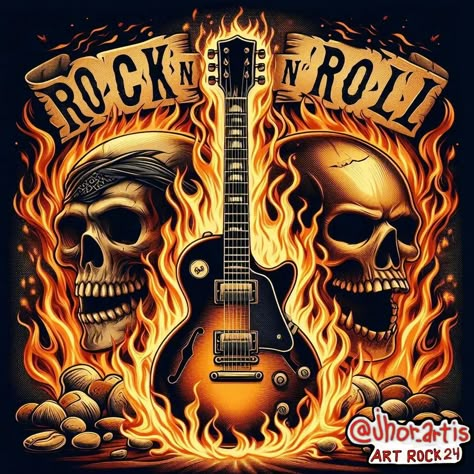 #rocknroll #heavymetal #santoaugustors Rock And Roll Wallpaper Iphone, Rock Guitar Wallpaper, Rock Skull Wallpaper, Motorhead Art, Heavy Metal Phone Wallpaper, Rock N Roll Art, Country Women, Music Artwork, Jazz Music