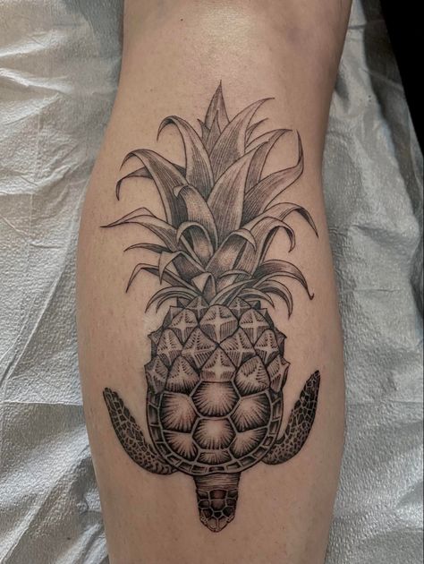 Pineapple Tattoo Ideas, Pineapple Tattoos, Word Tattoo Ideas, Hidden Light, Shell Turtle, Pineapple Tattoo, Flower Tattoo Ideas, Word Tattoo, Polynesian Tattoo Designs