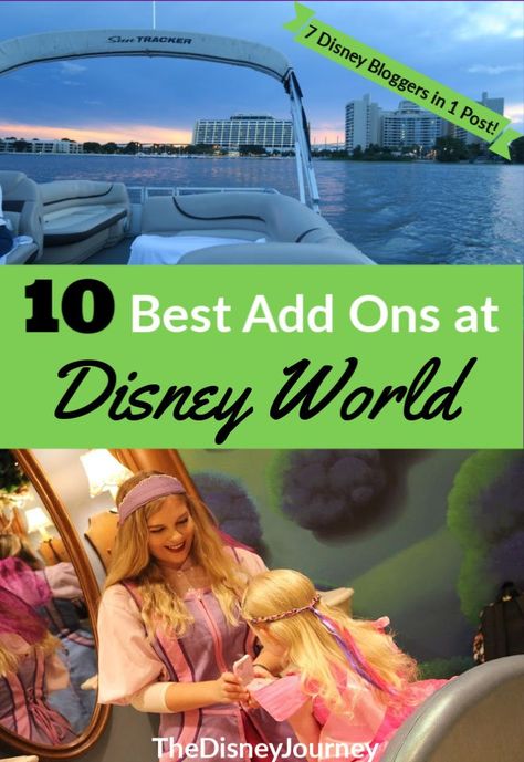 There's more to Disney World than just the parks. Take a look at these Disney extras suggested by different Disney bloggers. Any of these will make your Disney vacation even better. #disneyparks #disneytips #disneyvacationplanning #disneyaddons #disneyextras #thedisneyjourney Disney Vacation Surprise, Disney Bucket List, Disney World For Adults, Trip Activities, Disney World Secrets, Family Vacation Planning, Disney Secrets, Disney Trip Planning, Disney Vacation Planning