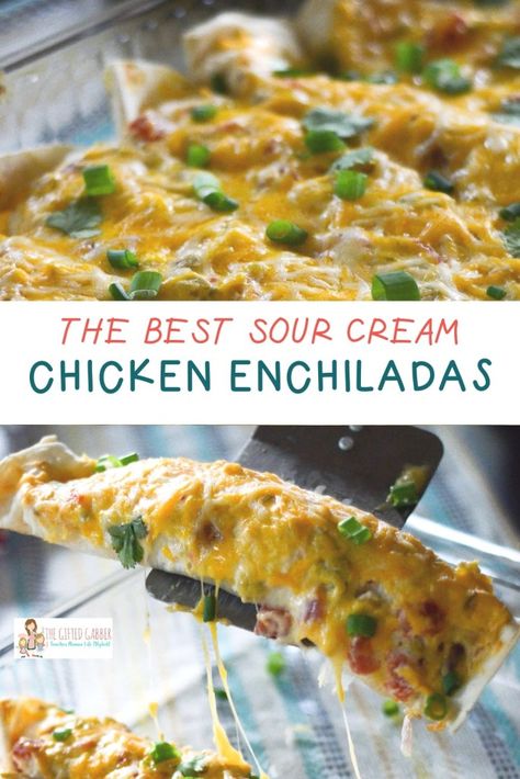 Weight Watchers Chicken Chili, Enchiladas With Sour Cream Sauce, Chicken Enchiladas With Sour Cream, Sour Cream Chicken Enchilada Recipe, Sour Cream Chicken Enchiladas, Cream Chicken Enchiladas, Sour Cream Enchiladas, Green Chile Chicken Enchiladas, Bbq Pitmasters