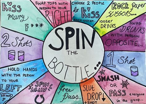 Drunk Games To Play With Friends, Spin The Bottle Drinking Game, Drunk Party Games, College Drinking Games, Games For Two People, Fun Sleepover Activities, Drunk Games, Backyard Movie Party, Drunk Party