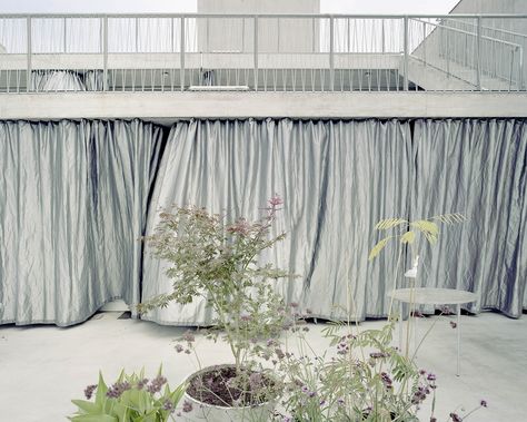 Terrassenhaus Berlin (2014-2018) Climbing Hall, Gallery Building, Movement In Architecture, Berlin Wedding, Barn Conversions, External Staircase, Concrete Forms, Construction Cost, Outdoor Curtains