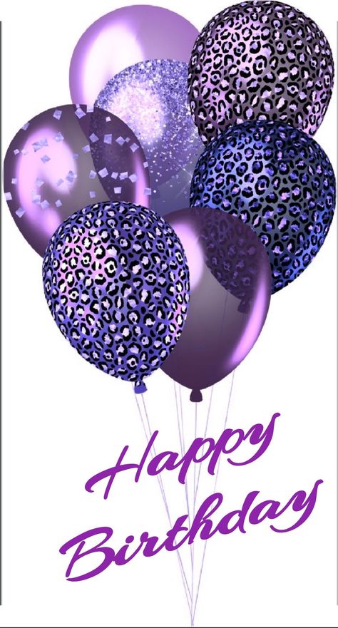 Purple Happy Birthday Balloons, Elegant Happy Birthday Images, Happy Birthday Purple Image, Pretty Birthday Wishes, Happy Birthday Images For Women, Happy Birthday In Purple, Happy Birthday Purple, Happy Bday Wishes, Balloons Purple