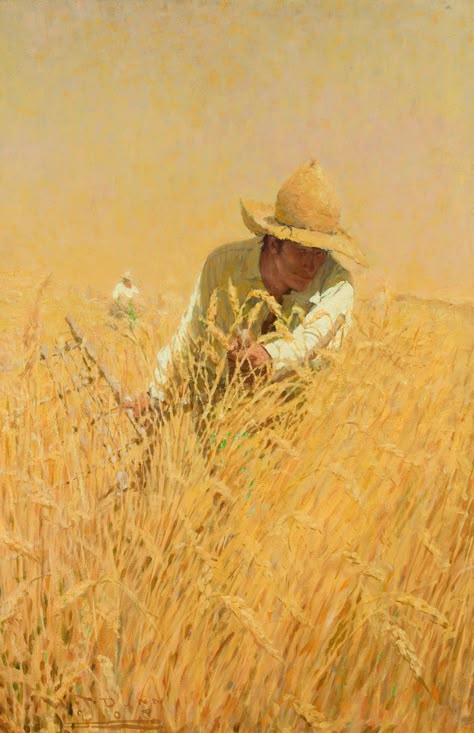 Howard Pyle, Wheat Field, Magazine Illustration, Wheat Fields, Foto Art, Art Movement, Wheat, Beautiful Art, A Man