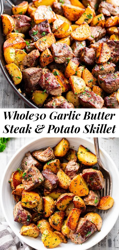 Kid Approved Whole 30 Meals, Steak Skillet With Roasted Potatoes, Easy Yummy Keto Dinners, Whole 30 Recipes Trader Joes, Whole 30 Steak Marinade, Macro Friendly Steak Recipes, Paleo Winter Meals, Whole 30 Soups And Stews, Simple Whole Food Recipes