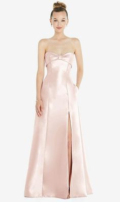 #fashion, #style, #outfitinspiration, #beauty Pantone Rose, Gown With Pockets, Satin Ball Gown, Gown Skirt, Ball Gown Skirt, Infinity Dress, Wedding Bridal Party, Bridal Party Dresses, Dress Order