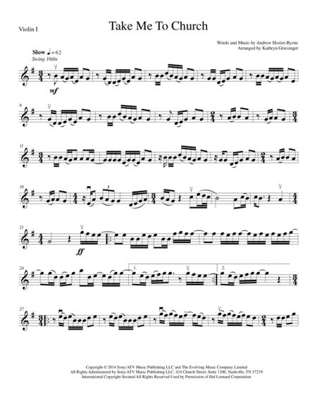 Take Me To Church - String Quartet Cello Sheet Music, Sheet Music Pdf, Violin Sheet, Take Me To Church, String Quartet, Violin Sheet Music, Free Sheet Music, Hozier, Ukulele