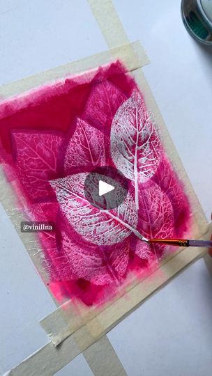 Cr7 Painting, Leaf Painting Acrylic, Leaf Painting Ideas, Drawing Leaf, Card Painting, Creative Arts Therapy, Watercolour Ideas, Facebook Tips, Gel Printing