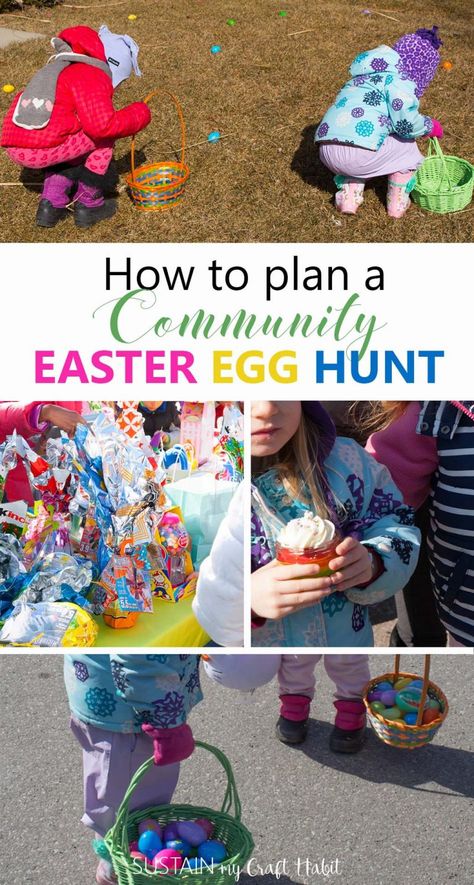 How to Plan a Community Easter Egg Hunt including ideas for games, printable flyer and planning tips. #easter #egghunt #community Easter Outreach, Easter Egg Hunt Activities, Egg Hunt Games, Easter Egg Hunt Ideas, Egg Hunt Ideas, Easter Outdoor, Easter Festival, Easter Event, Easter Hunt