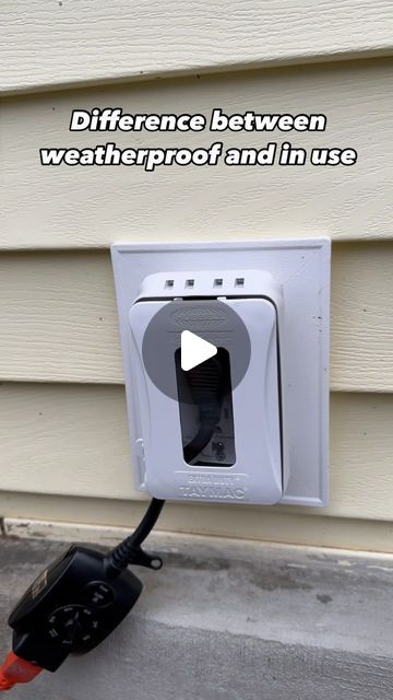 Dennis on Instagram: "The difference between a standard weatherproof and in use cover #reels #reelsinstagram #electrical #electric #diy #fyp #fypシ" Diy Outdoor Electrical Outlet, Outdoor Outlet Ideas, Outdoor Electrical Outlet Ideas, Outdoor Electrical Box Cover, Outdoor Outlet Cover, Outdoor Electrical Outlet, Electrical Breakers, Outdoor Outlet, Electric Box