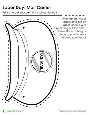 Wear a mail carrier hat with pride, and show your appreciation for these hard workers on Labor Day! Mail Carrier Hat Craft, Community Helper Mail Carrier, Mailman Crafts Preschool, Community Helpers Mailman, Mail Carrier Preschool, Mail Carrier Hat, Mail Carrier Craft, Mailman Crafts, Mailman Hat