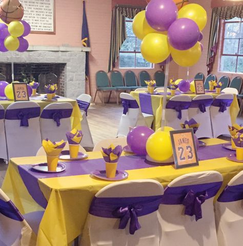 Lakers Birthday Party, Basketball Theme Baby Shower, Kobe Bryant Birthday, Basketball Theme Birthday, Basketball Baby Shower, Alice In Wonderland Props, Basketball Theme Party, Basketball Birthday Parties, 1st Birthday Party Themes