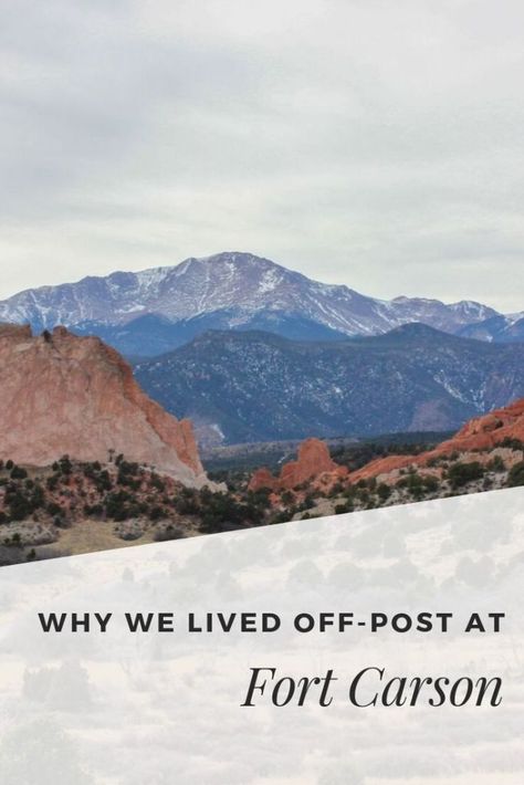 Moving to the Colorado Springs area? Read why we decided to live off-post at Fort Carson and why that was the right choice for us. Fort Carson Colorado, Living In Colorado Springs, Military Move, Moving To Colorado, Living In Colorado, Travel Oklahoma, Black Olives, Army Life, Hunting Trip