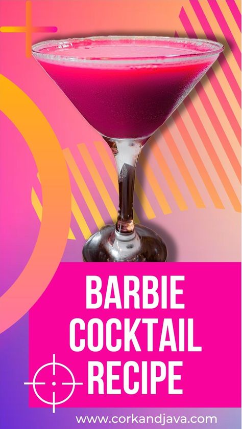 The Barbie Cocktail is a Cork and Java original mixed drink that we designed to match the aesthetic of the new Barbie Movie but also taste amazing. This cocktail is sweet, refreshing, and tropical. Barbie Cocktail Recipe, Java Cake, Barbie Cocktail, Brunch Cocktail Recipes, The New Barbie Movie, Holiday Beverages, Classic Cocktail Recipes, New Barbie, Best Cocktail Recipes